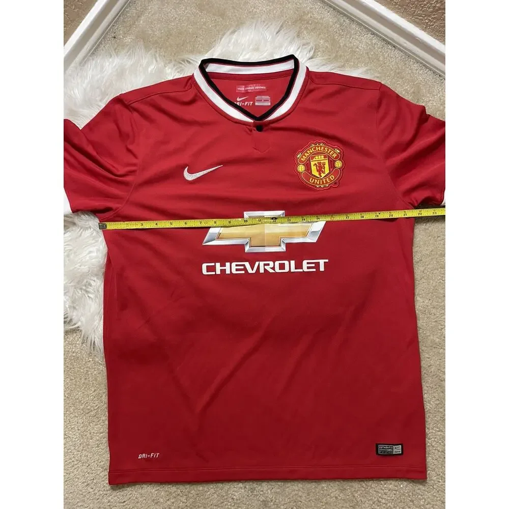 Nike Dri-Fit 2014 Manchester United Chevrolet Home Jersey Size LARGE